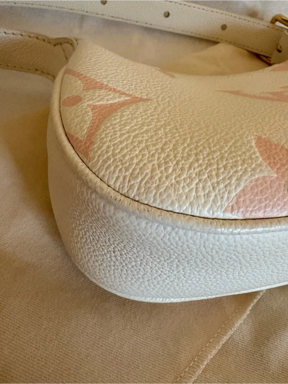 Louis Vuitton White & Pink Mini Moon Bag